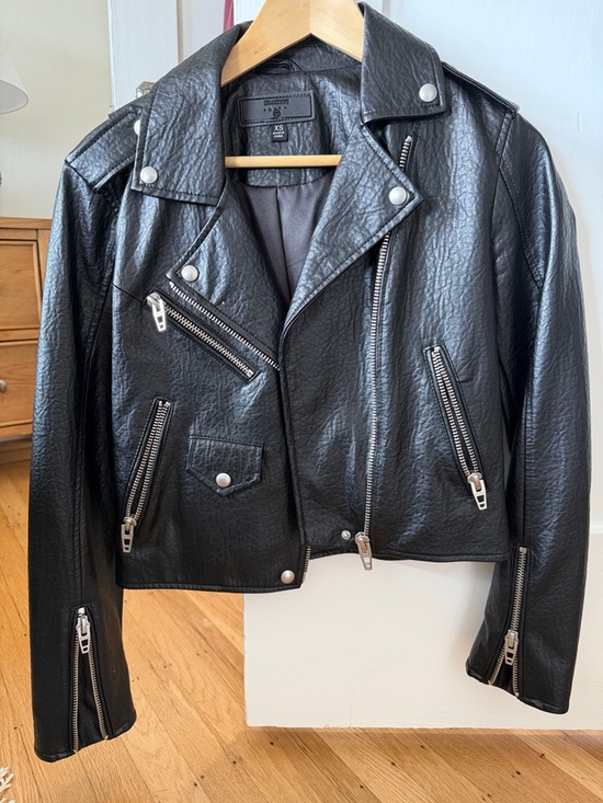 Classic Black Faux Leather Moto Jacket - BLANK NYC